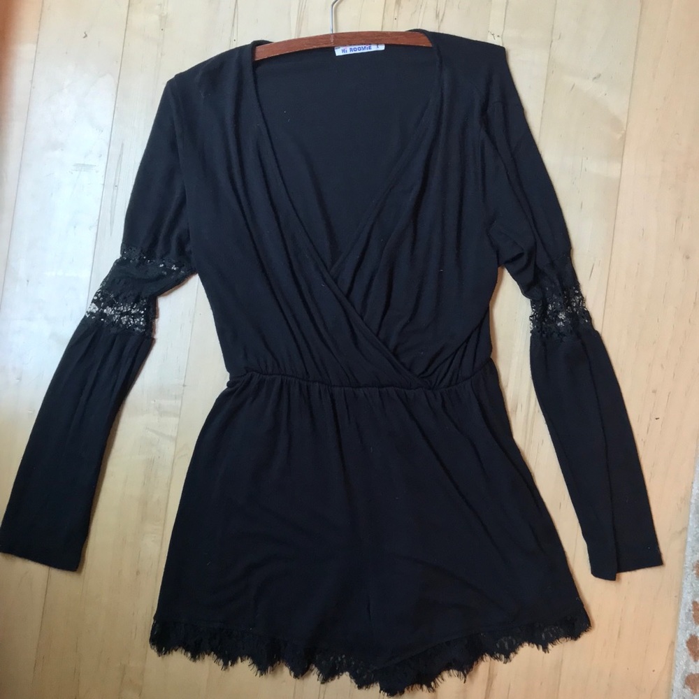 Long Sleeve Lacy Romper